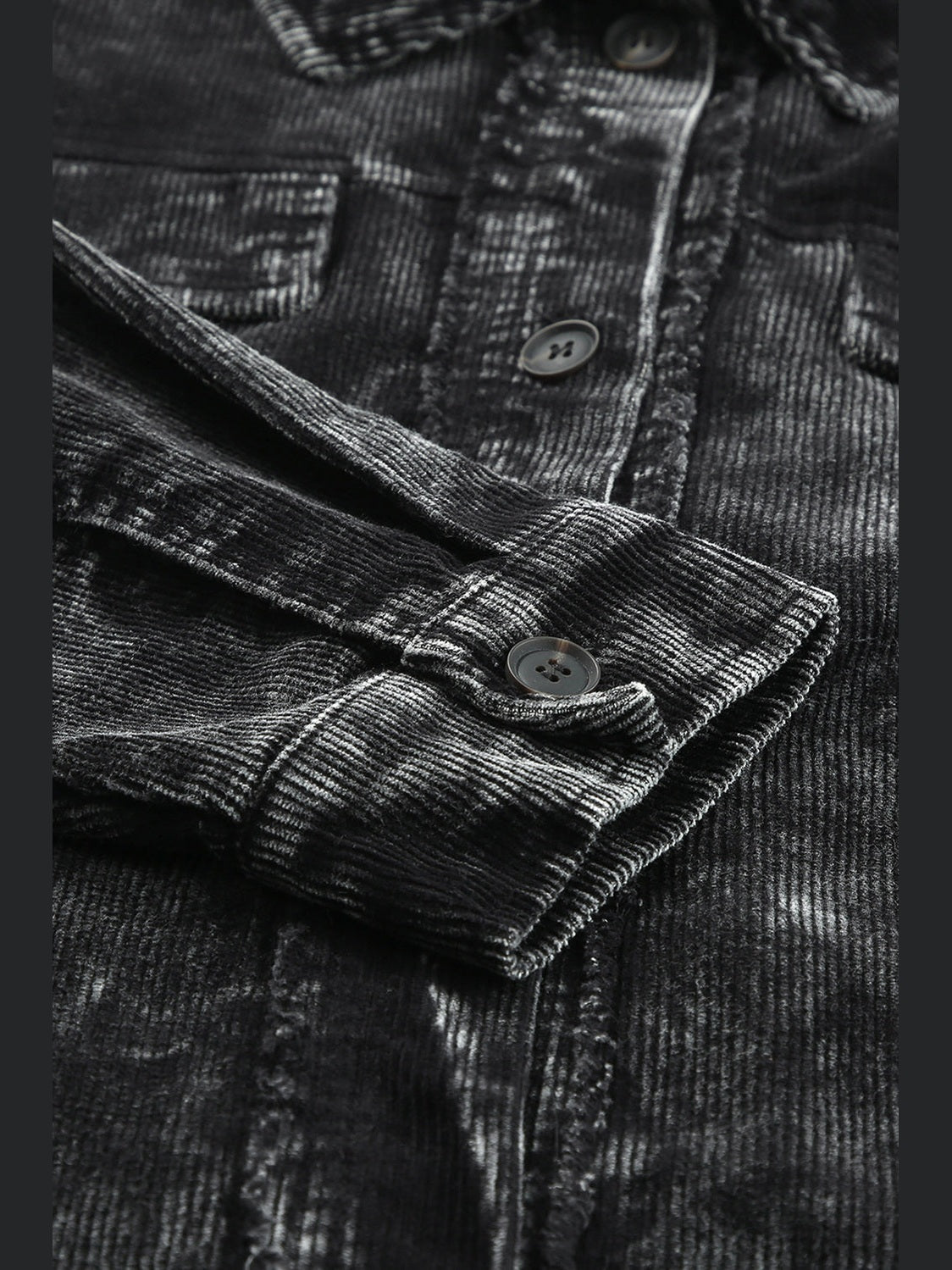 Washed Button Down Dropped Shoulder Jacket nicholesgifts