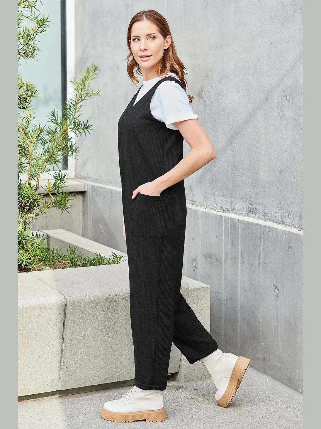 Double Take Full Size Sleeveless Straight Jumpsuit nicholesgifts
