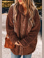 Fuzzy Snap Down Dropped Shoulder Jacket nicholesgifts