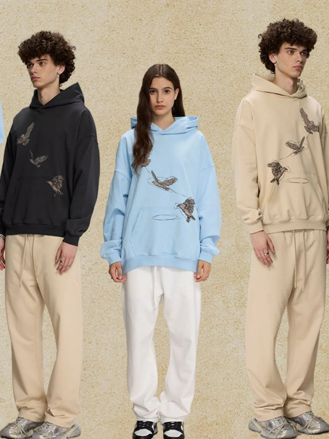 Men's Graphic Long Sleeve Hoodie with Kangaroo Pocket NicholesGifts