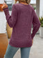 Women Decorative Button Round Neck Long Sleeve T-Shirt nicholesgifts