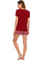 Graphic Round Neck Top and Striped Shorts Lounge Set nicholesgifts