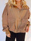 Half Zip Dropped Shoulder Sweatshirt nicholesgifts