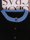 Button-Front Contrast Trim Cardigan nicholesgifts