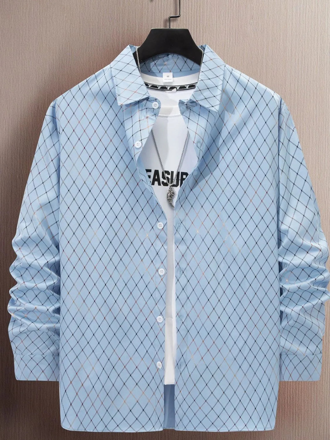 Men's Full Size Button Up Long Sleeve Shirt Plus Size NicholesGifts