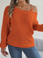 Asymmetrical Neck Long Sleeve Sweater nicholesgifts
