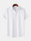 Men's Short Sleeve Button Down Shirt with Chest Pocket nicholesgifts