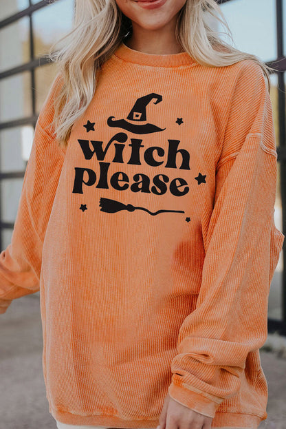 WITCH PLEASE Graphic Dropped Shoulder Sweatshirt nicholesgifts