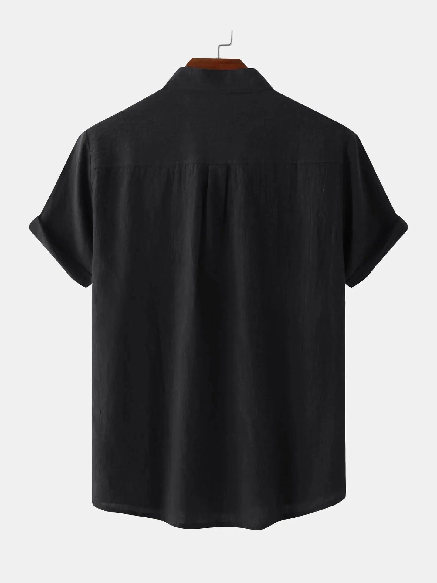 Men's Mandarin Collar Short Sleeve Henley Shirt NicholesGifts