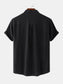 Men's Mandarin Collar Short Sleeve Henley Shirt nicholesgifts