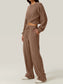 Crisscross Round Neck Top and Drawstring Pants Set nicholesgifts