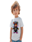 Toddler Boys Colorful Bear with Headphones Short Sleeve Crewneck T-Shirt nicholesgifts