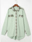 Plaid Button Down Collared Jacket nicholesgifts