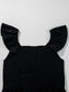 V Neck Ruffled Cap Sleeve Smocked Maxi Dress nicholesgifts
