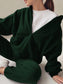 Zip Up Long Sleeve Hoodie and Joggers Set nicholesgifts