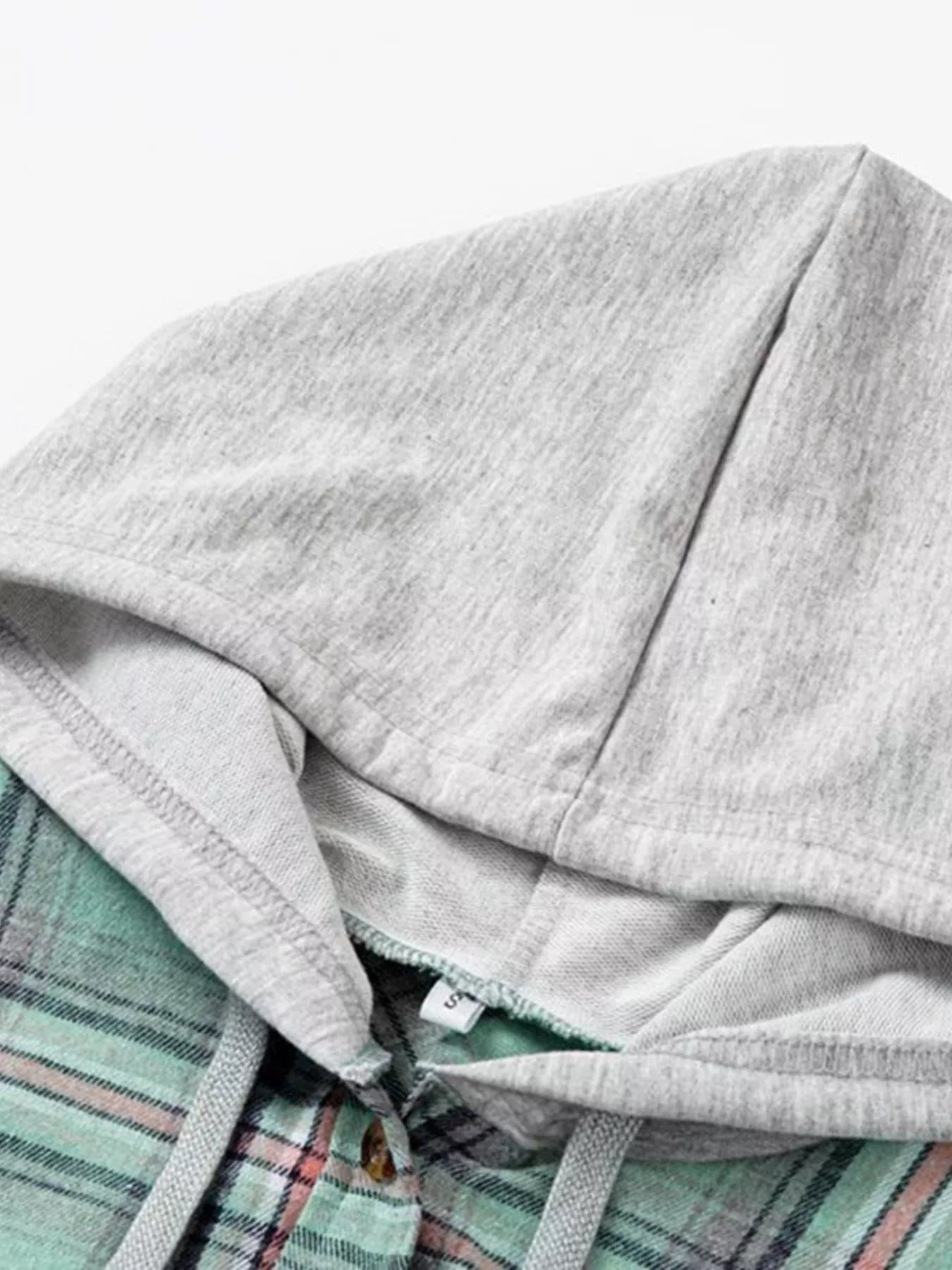 Plaid Button-Up Hooded Shirt NicholesGifts