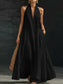 Halter Neck Maxi Dress with Pockets nicholesgifts