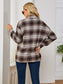 Plaid Collared Shirt Jacket nicholesgifts