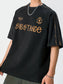 Men's Letter Round Neck Half Sleeve T-Shirt nicholesgifts