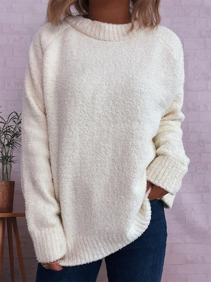 Round Neck Raglan Sleeve Sweater nicholesgifts