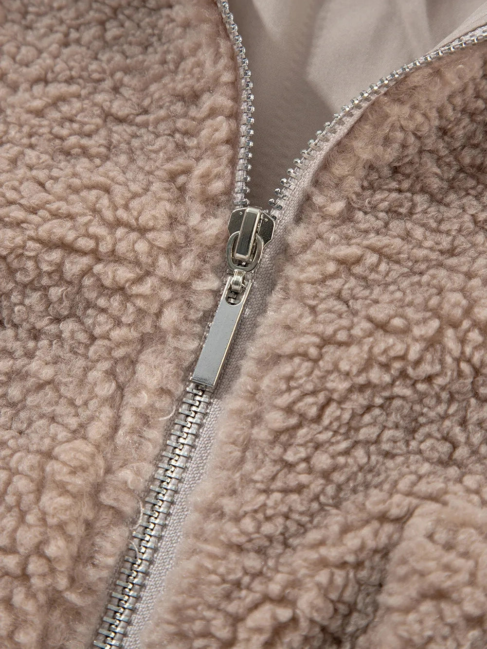 Zip Up Long Sleeve Plush Jacket nicholesgifts