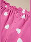 Heart Round Neck Long Sleeve Top and Elastic Waist Shorts Set nicholesgifts