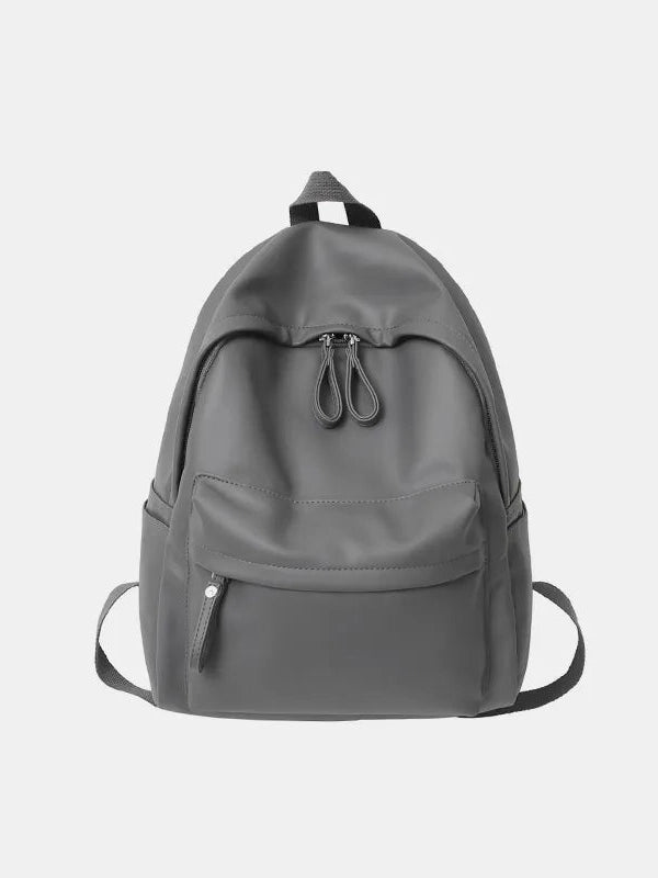 PU Leather Zip Backpack Bag nicholesgifts
