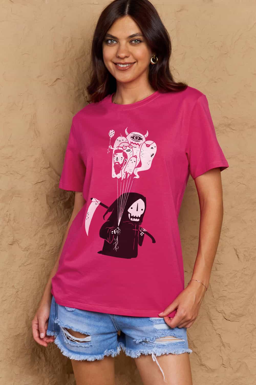 Simply Love Full Size Death Graphic T-Shirt NicholesGifts