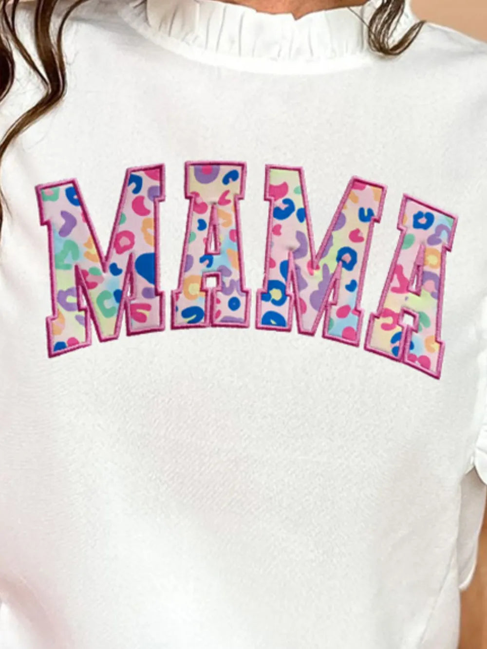 MAMA Mock Neck Cap Sleeve Blouse nicholesgifts