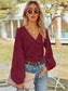 V-Neck Long Sleeve Blouse nicholesgifts