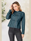 Mock Neck Zip Up Jacket nicholesgifts