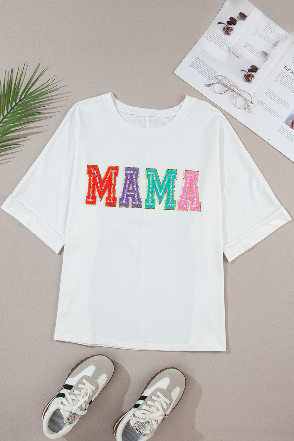 MAMA Round Neck Short Sleeve T-Shirt nicholesgifts