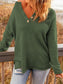 Women Button Detail Long Sleeve Knit Top nicholesgifts