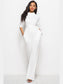Mock Neck Tie-Waist Half Sleeve Jumpsuit nicholesgifts