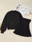 Round Neck Top and Skirt Sweater Set nicholesgifts