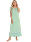 Lace Detail Short Sleeve Lounge Dress nicholesgifts