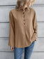 Ivy Lane Half Button Long Sleeve Blouse nicholesgifts