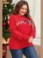Plus Size MERRY Round Neck Long Sleeve Sweater nicholesgifts