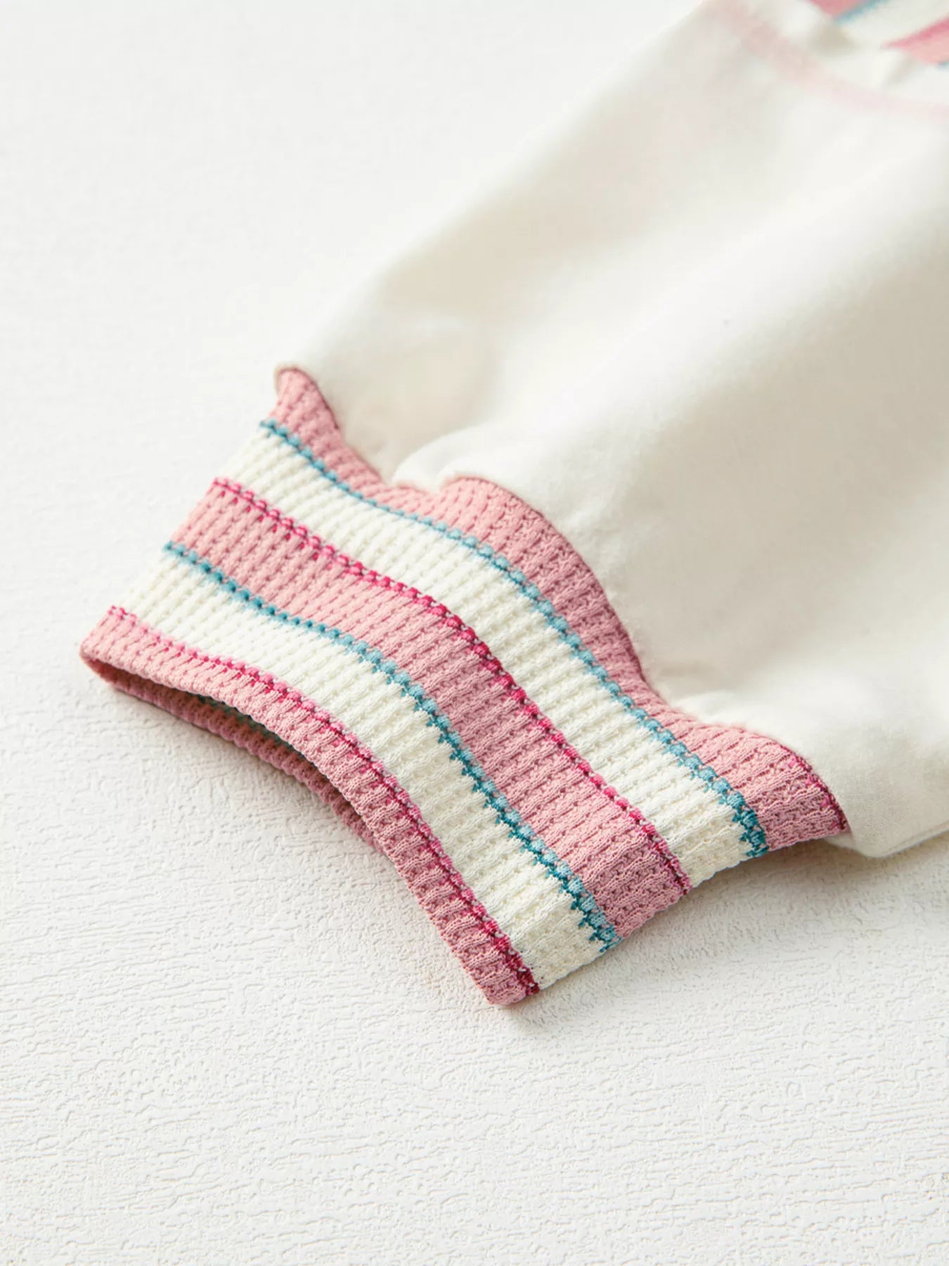 Stripe Stitched Detail Color Block Patchwork Oversized Top Trendsi