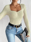 Honey Ribbed Long Sleeve T-Shirt nicholesgifts