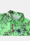 Men's Plus Size Floral Print Short Sleeve Button Down Casual Shirt nicholesgifts