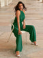 Cutout Tied Pleated Sleeveless Jumpsuit nicholesgifts