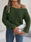 Asymmetrical Neck Long Sleeve Sweater nicholesgifts