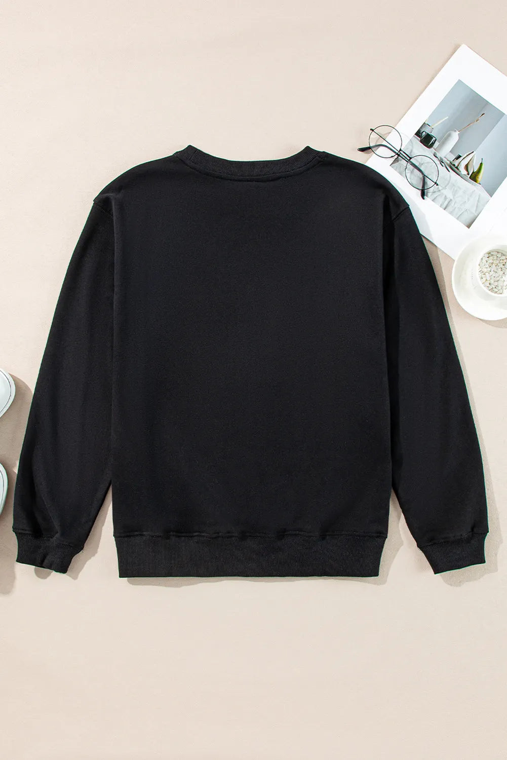 Graphic Round Neck Long Sleeve Sweatshirt - NicholesGifts