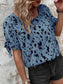 Women Tied Printed Boat Neck Blouse nicholesgifts