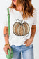Pumpkin Round Neck Short Sleeve T-Shirt nicholesgifts