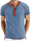 Men's Casual Henley Polo T-Shirt with Contrast Stitching nicholesgifts