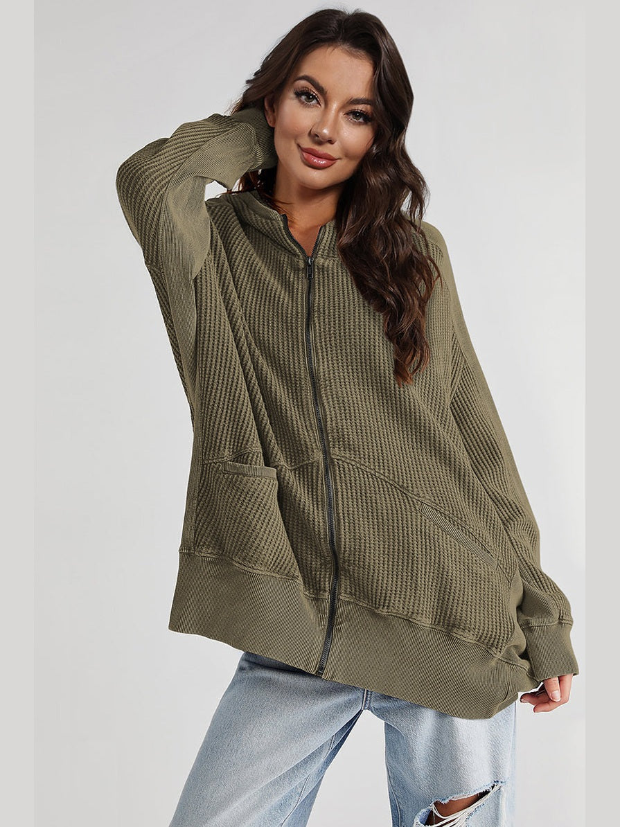 Zip-Up Long Sleeve Jacket nicholesgifts