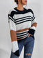 Striped Round Neck Sweater nicholesgifts