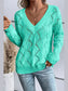 Elegant Texture V-Neck Knit Top nicholesgifts